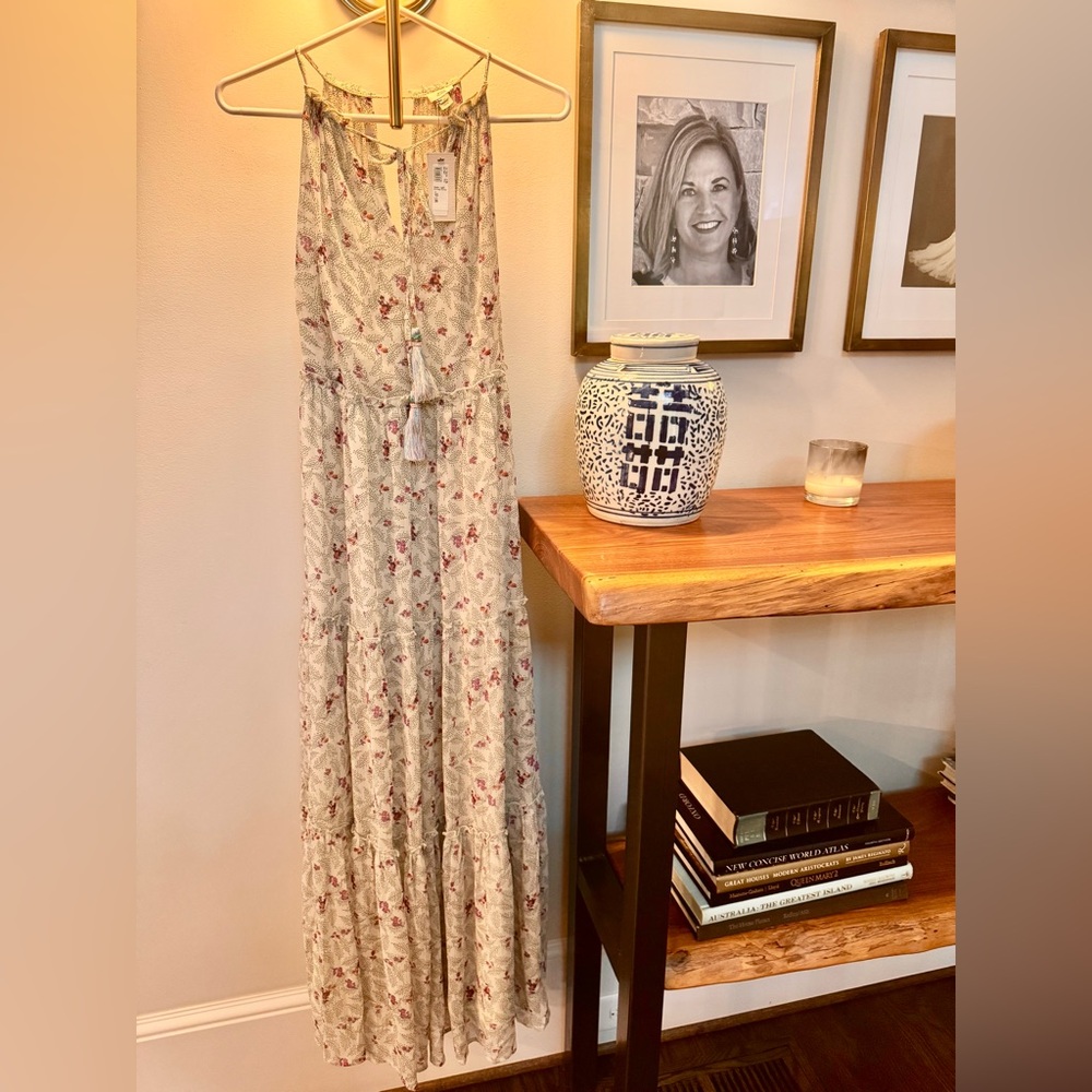 NEW “River Island” Floral Dress with Tassel Ties